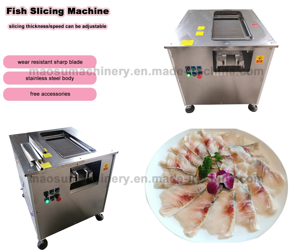 High Efficient Cooked Meat Chicken and Fish Slicing Cutting Machine