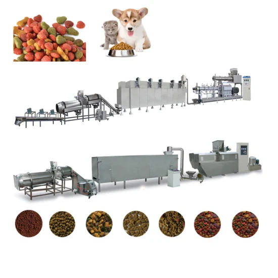 Vollautomatische Trockenfuttermaschine für Hunde und Katzen, für Haustiere, Nasspelletierung, Pelletverarbeitung, Extrusion, Extruder, Maschinen, Maschinen, Produktionslinie