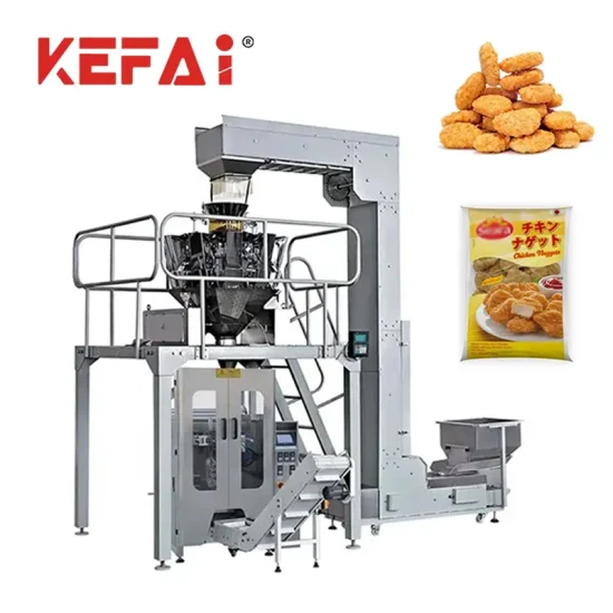 Kefai Vffs Frozen Chicken Nugget Meatball Frozen Food Pouch Wiege-Verpackungsmaschine